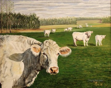 vaches Lee Mims Peinture à l'huile